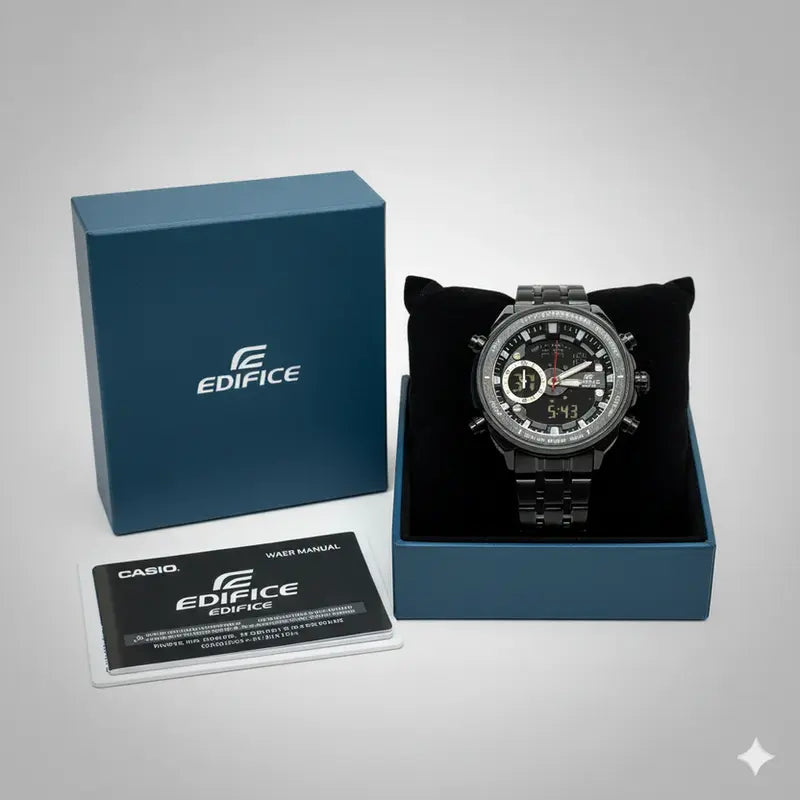 Montre CASIO EDIFICE Noire Élégante et Robuste