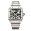 Cartier Santos Skeleton Argent – Bracelet Acier Inoxydable