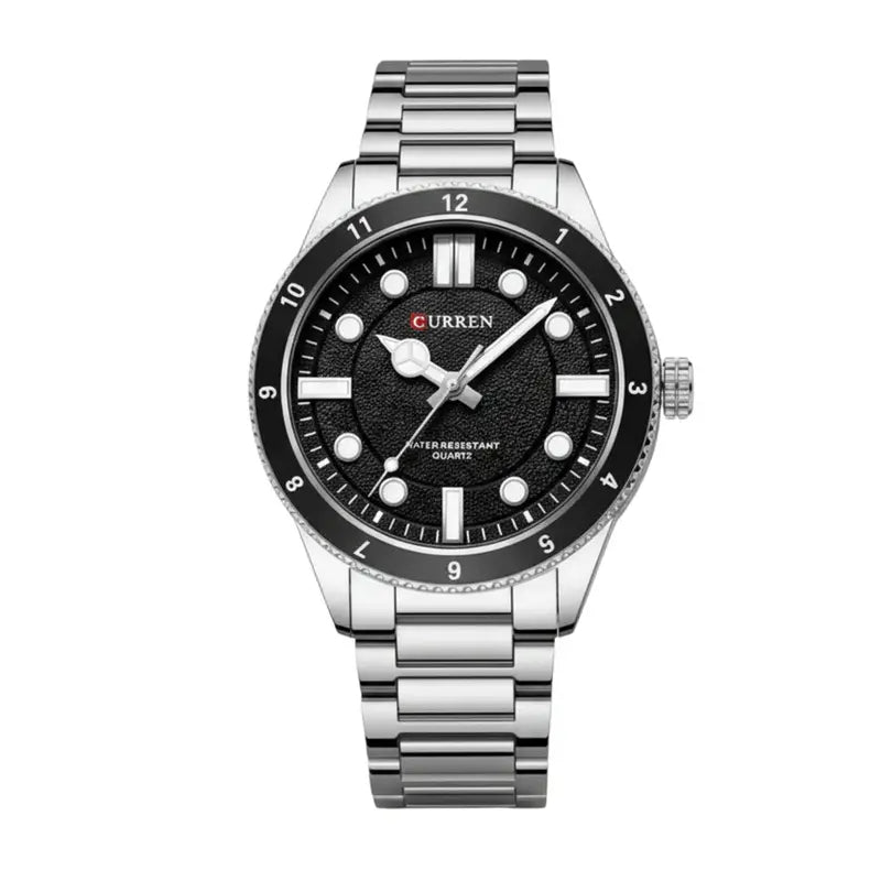 Montre Homme Curren 8450 Fond Noir – Chronographe Élégant en Acier