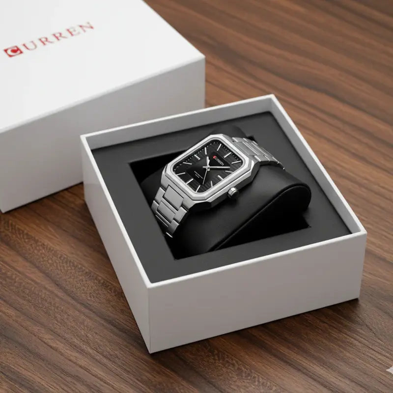 Montre Homme Curren 8457 – Finition Argent Élégante