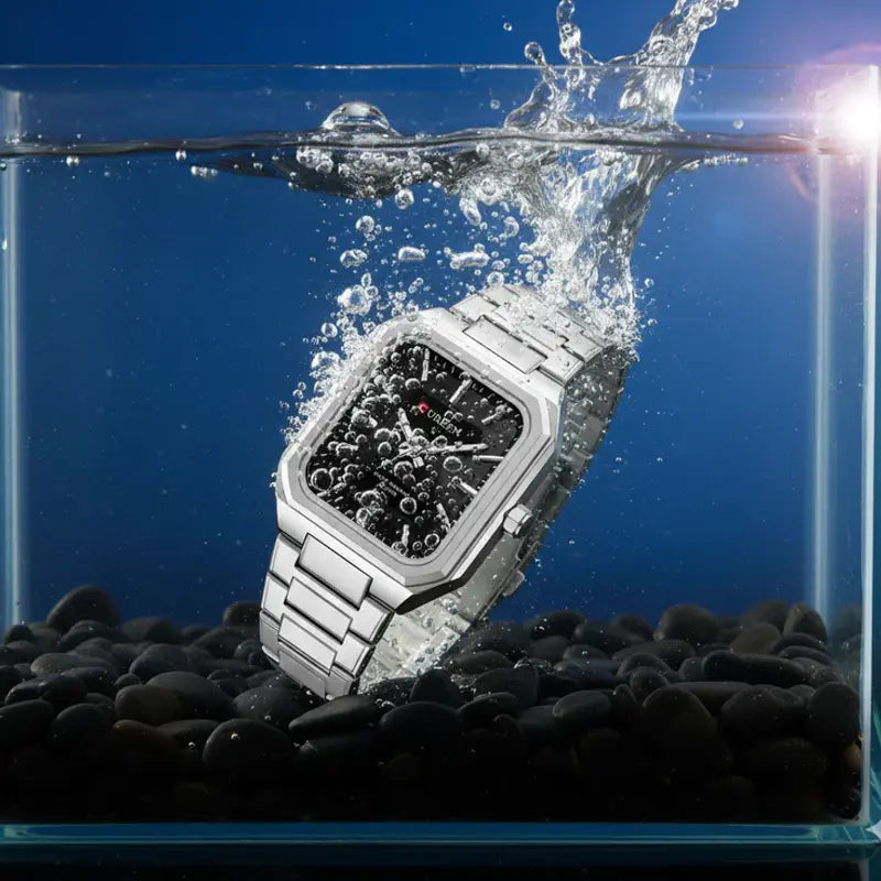 Montre Homme Curren 8457 – Finition Argent Élégante