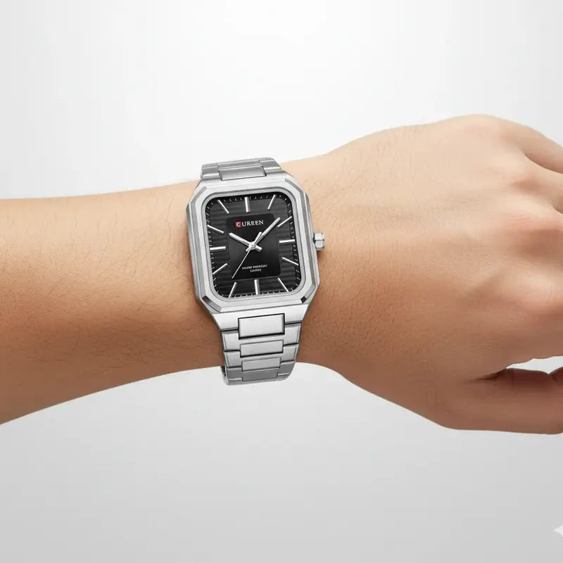 Montre Homme Curren 8457 – Finition Argent Élégante