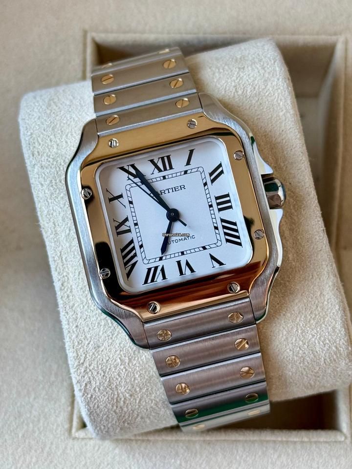 Montre Cartier Style Santos Bicolore