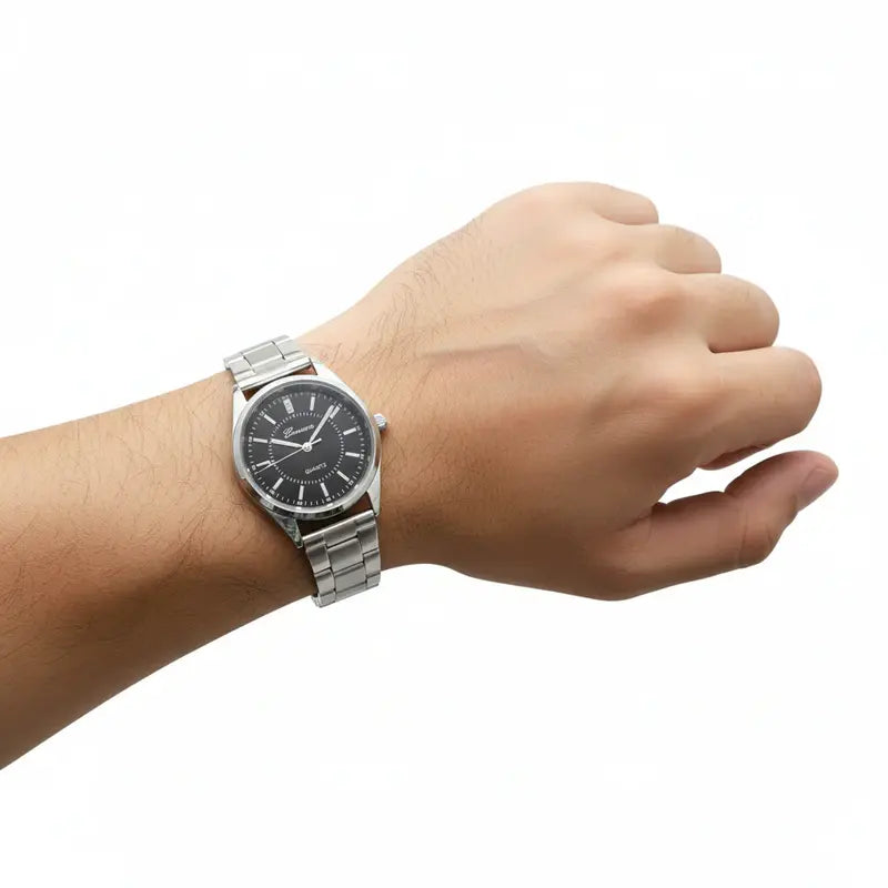 Geneva Classic Men's Stainless Steel Watch