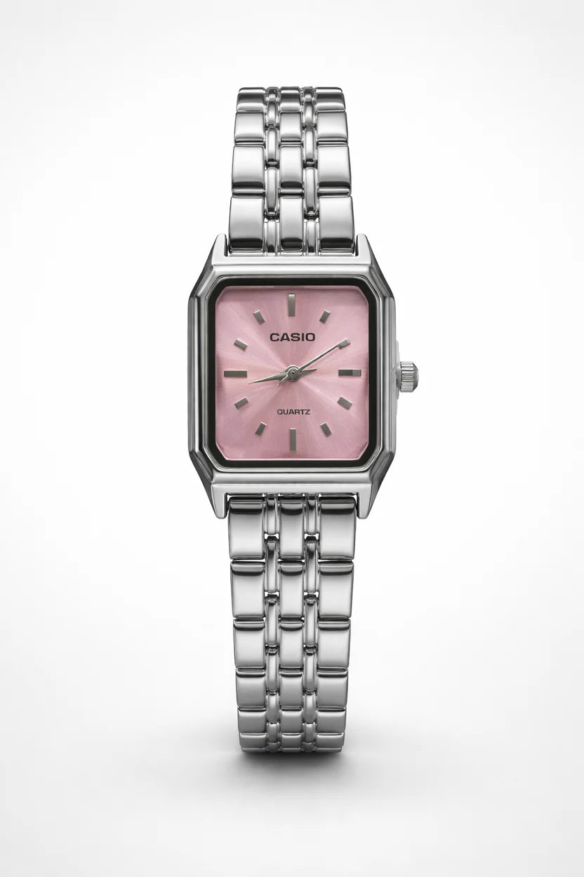Montre Casio Femme LTP-V007 Cadran Rose Bracelet Acier Inoxydable