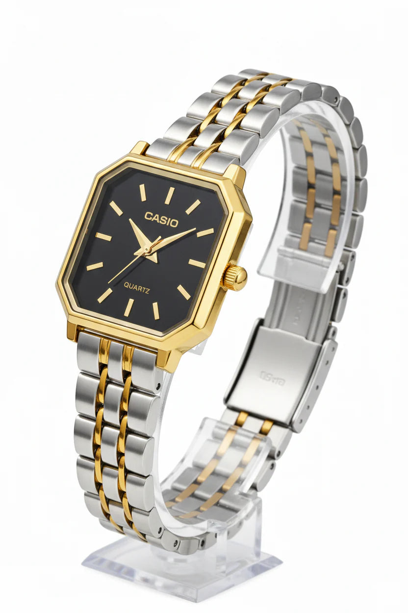 Montre Casio Femme Bicolore Cadran Noir