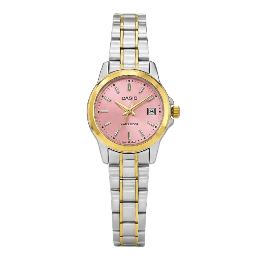 Montre Casio Femme Classique Bicolore Rose LTP