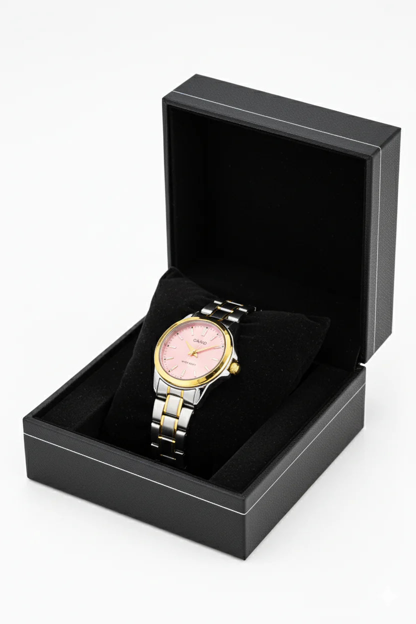 Montre Casio Femme Classique Bicolore Rose LTP