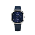 Montre Casio Élégante Quartz - Cadran Bleu Marine & Bracelet Cuir Bleu