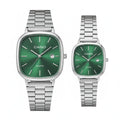 Montres Casio Couple - Élégance Verte pour Homme & Femme